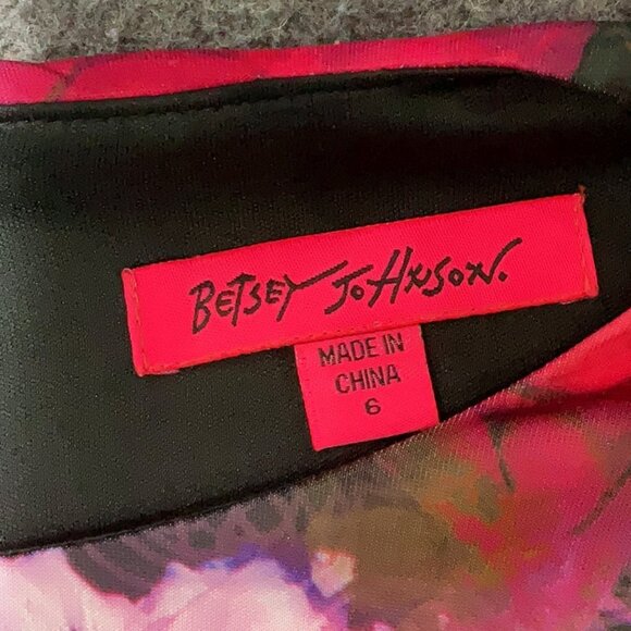 NWT Betsey Johnson bright floral print dress, size 6 - Picture 7 of 8